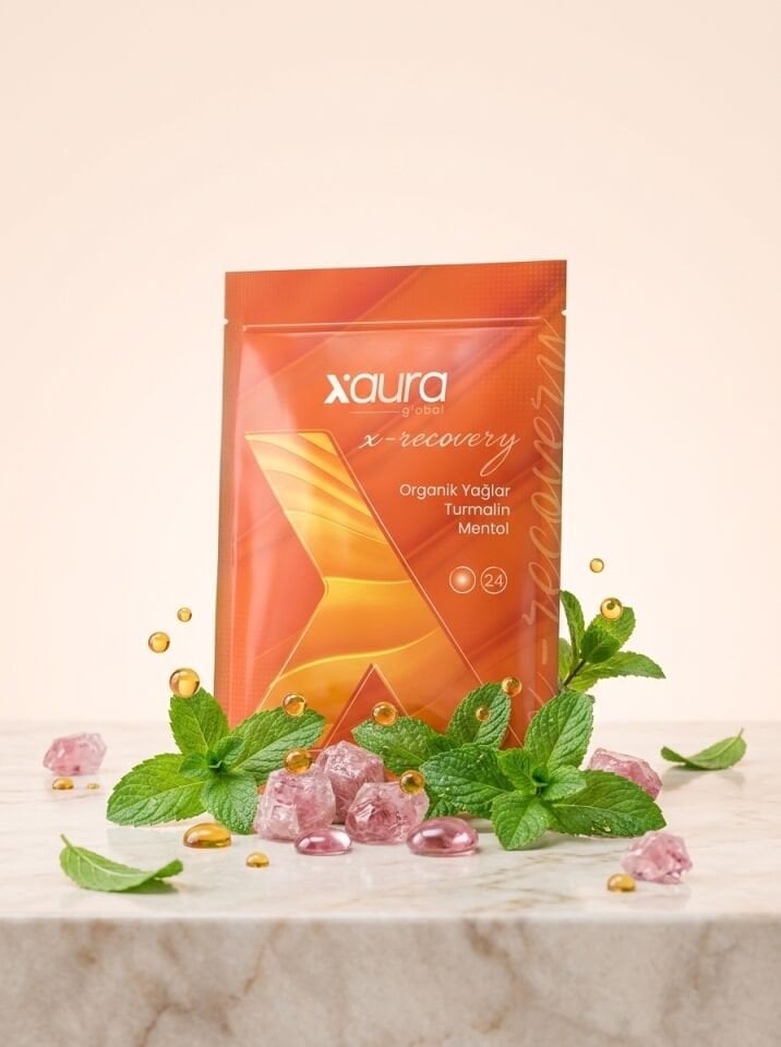 XAura X-Recovery Transdermal Terapi Bandı (Organik Yağlar, Turmalin, Mentol)