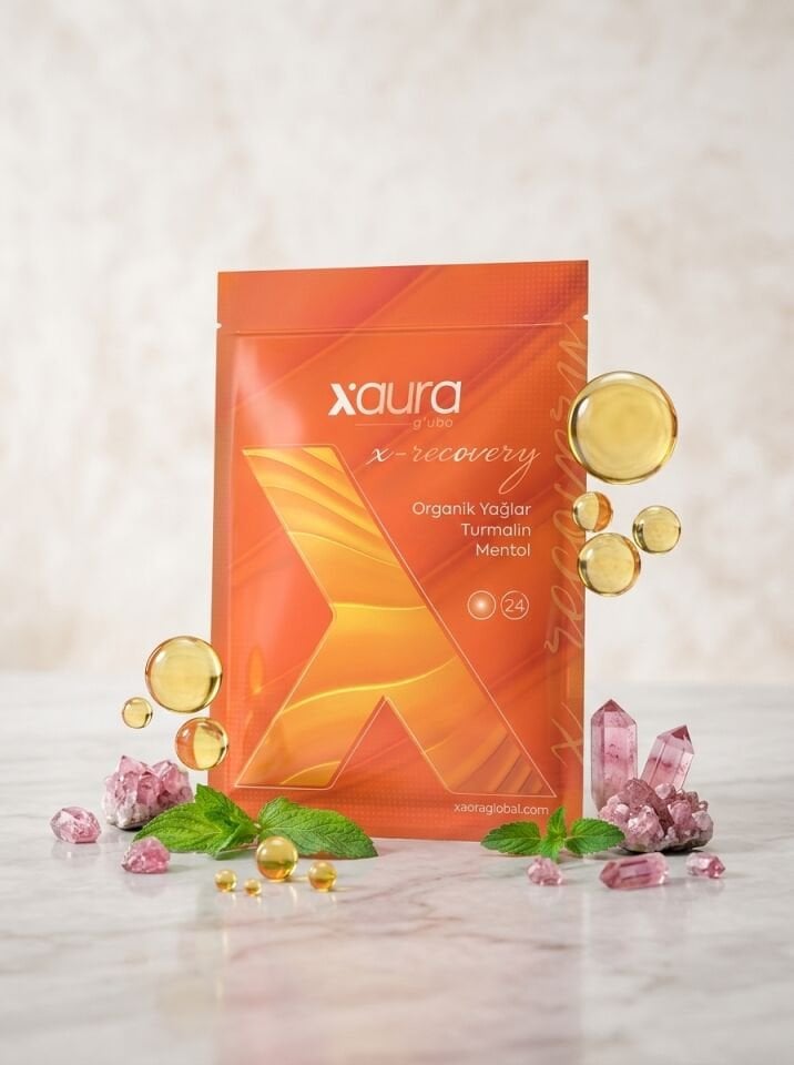 XAura X-Recovery Transdermal Terapi Bandı (Organik Yağlar, Turmalin, Mentol)