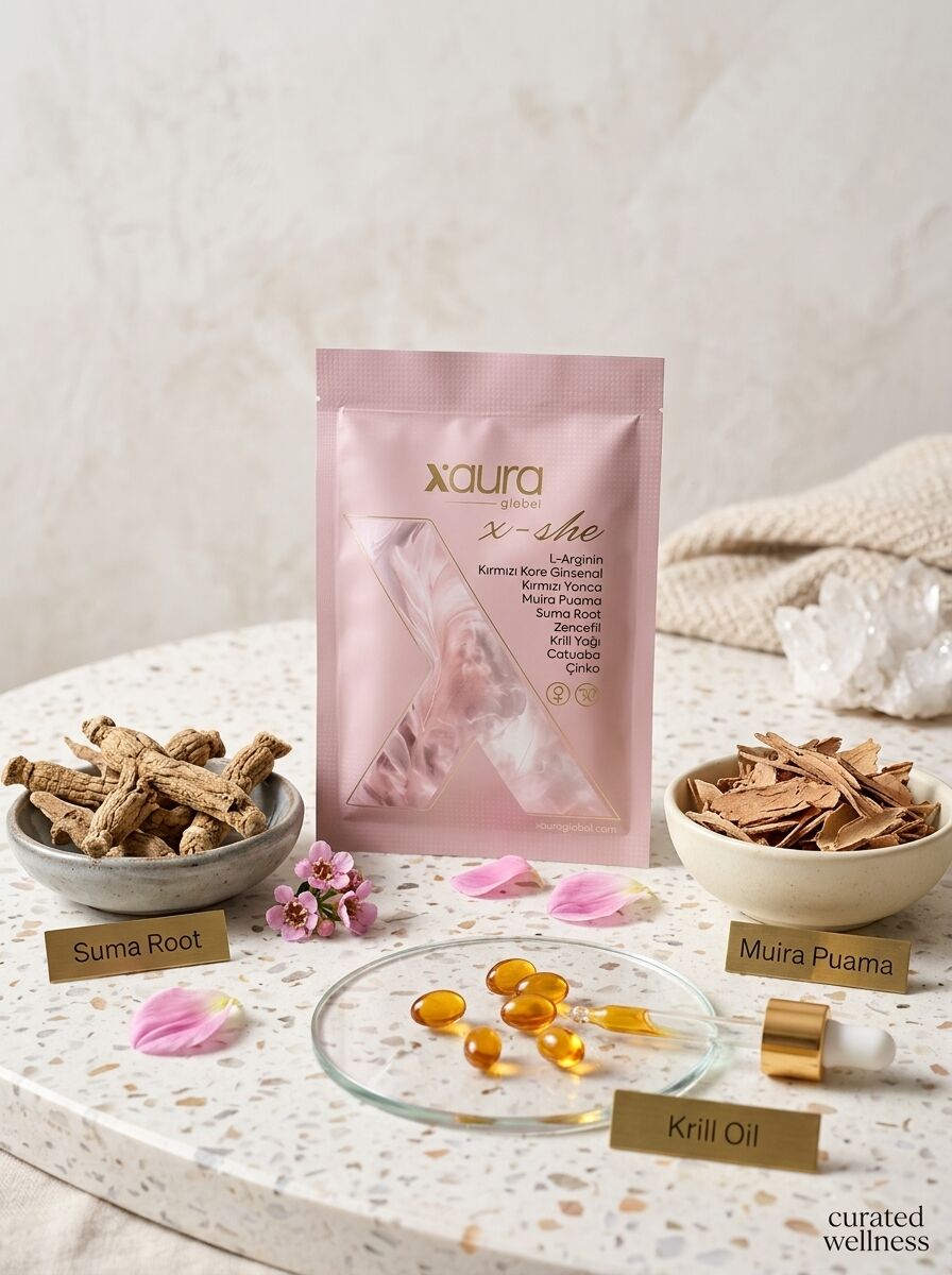 X-Aura X-She Kadınlar İçin Transdermal Destek Bandı (Ginseng, Muira Puama,