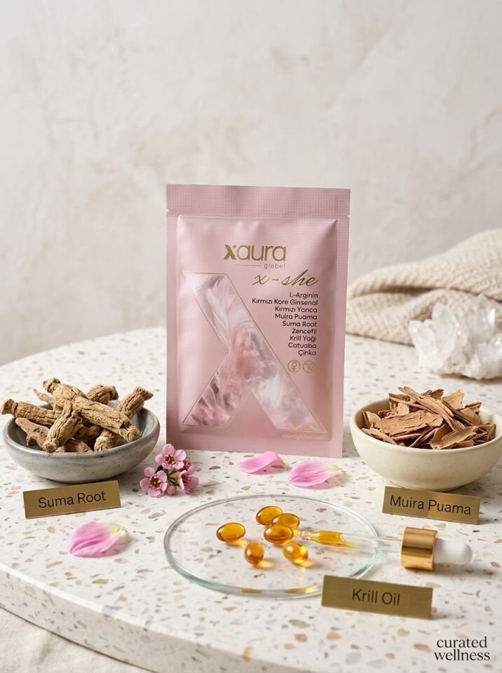 X-Aura X-She Kadınlar İçin Transdermal Destek Bandı (Ginseng, Muira Puama,
