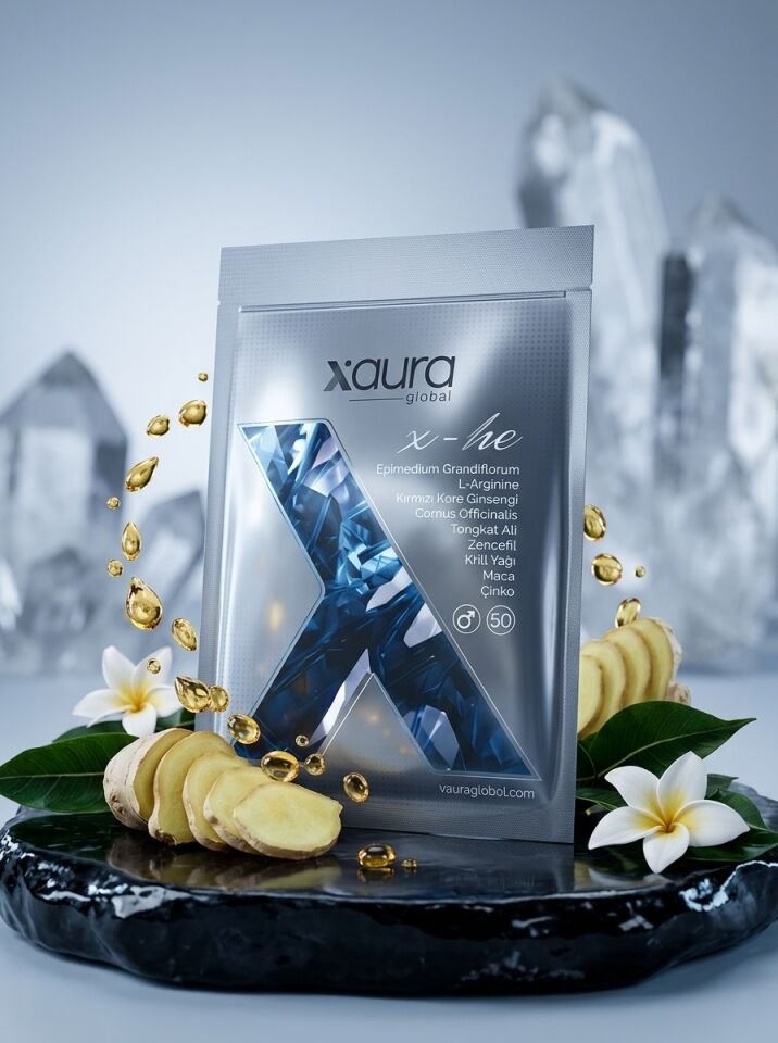 X-Aura X-He Erkekler İçin Transdermal Destek Bandı (Tongkat Ali, Maca, Kore Ginsengi)