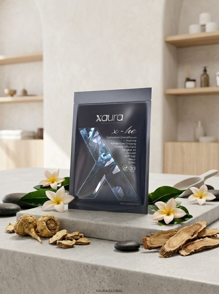 X-Aura X-He Erkekler İçin Transdermal Destek Bandı (Tongkat Ali, Maca, Kore Ginsengi)