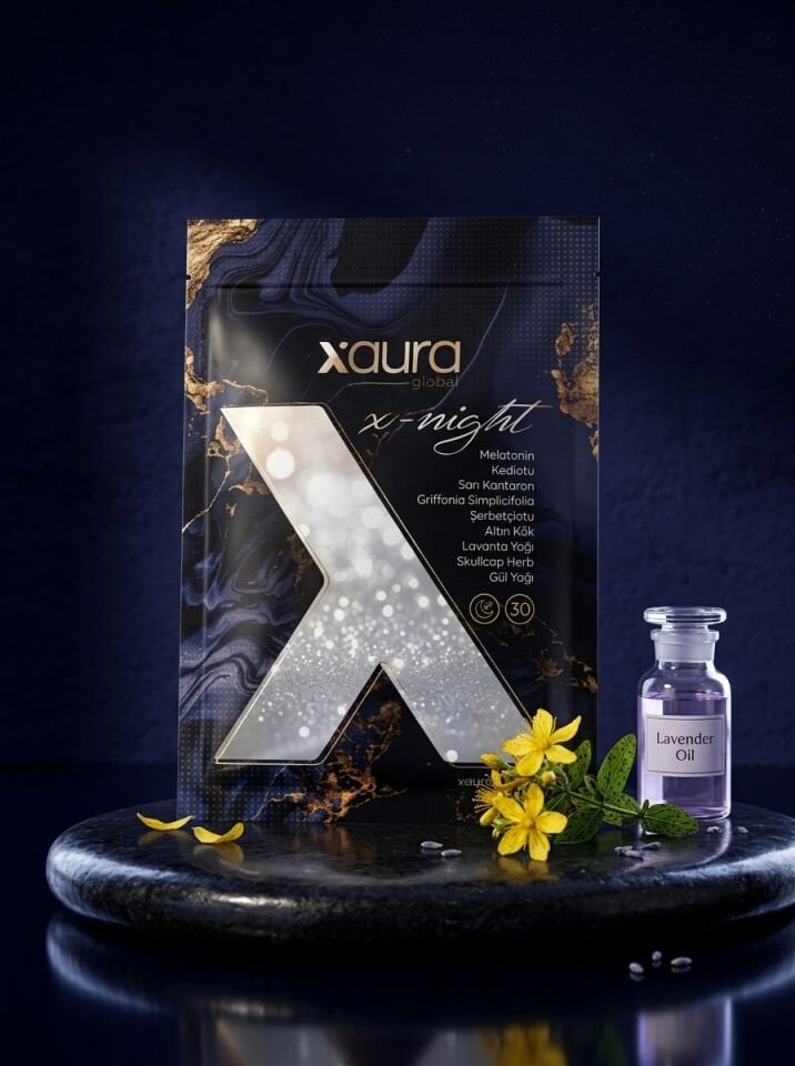 X-Aura X-Night Transdermal Melatonin ve Uyku Destek Bandı (Kediotu, Sarı Kantaron, Lavanta)