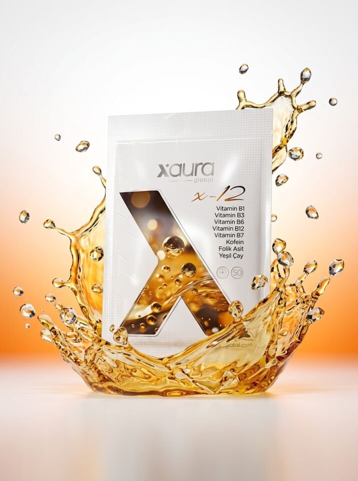 X-Aura X-12 Transdermal B-Kompleks ve Enerji Bandı (B12 Vitamini, Kafein, Yeşil Çay)