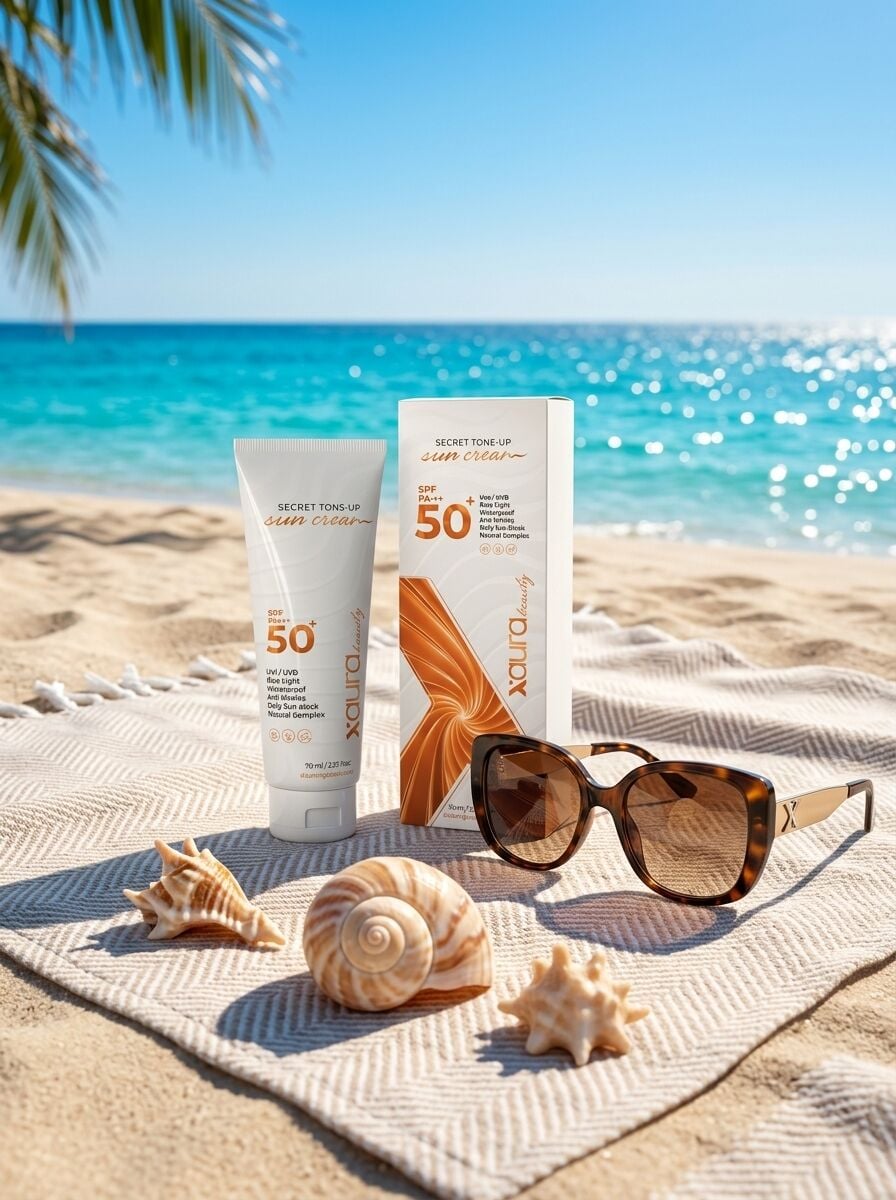 X-Aura Beauty Secret Tone-Up Güneş Kremi SPF 50+ PA++++ ($70\text{ ml}$ - Aydınlatıcı & Leke Karşıtı)