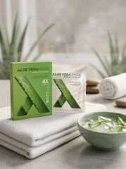 X-Aura Beauty Aloe Vera Maskesi - Yoğun Nemlendirici Onarıcı 4'lü Set (Nature Recovery Mask Pack)