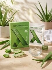 X-Aura Beauty Aloe Vera Maskesi - Yoğun Nemlendirici Onarıcı 4'lü Set (Nature Recovery Mask Pack)