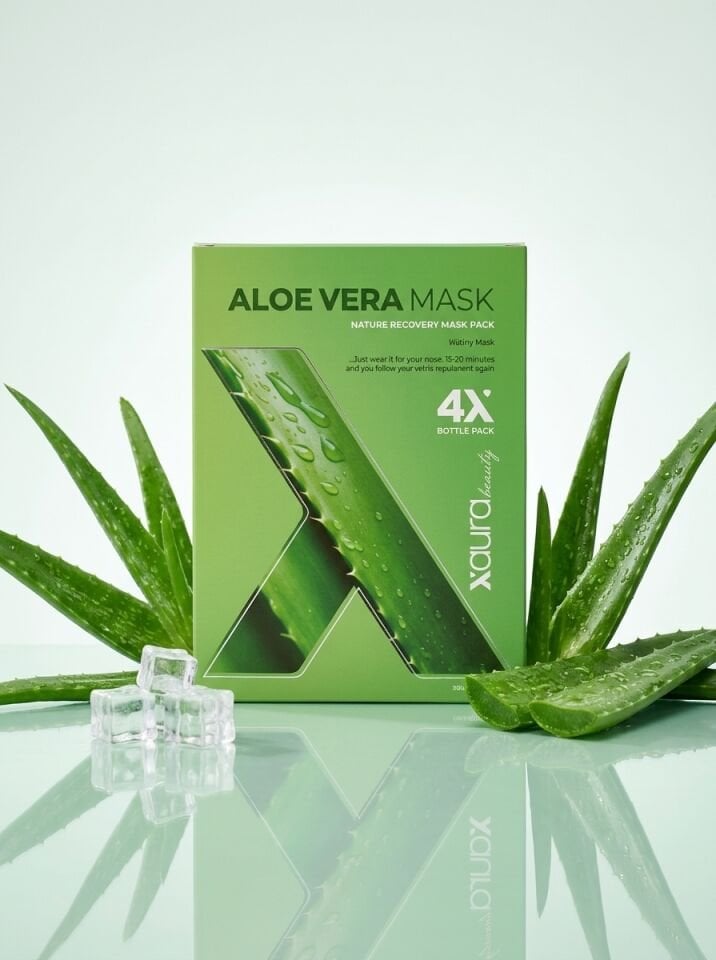 XAura Beauty Aloe Vera Maskesi Nemlendirici Kağıt Yüz Maskesi 4'lü Set