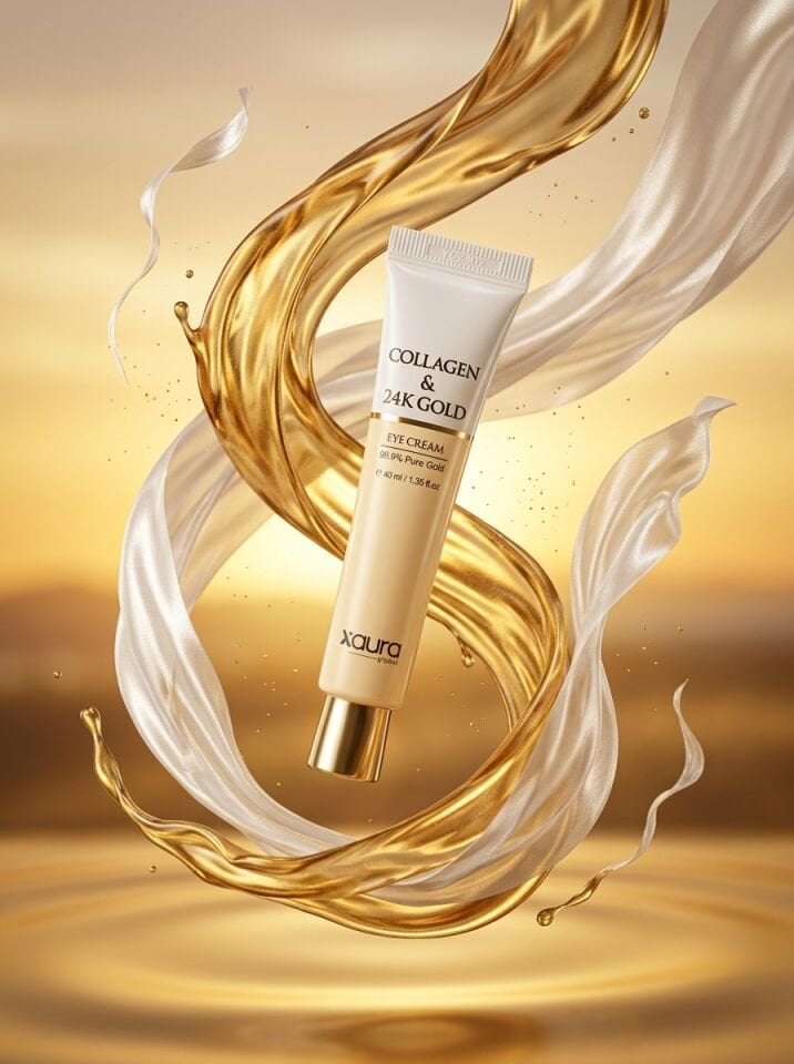 X-Aura Beauty 24K Gold & Collagen Göz Çevresi Kremi ( %99.9 Saf Altın Etkili)