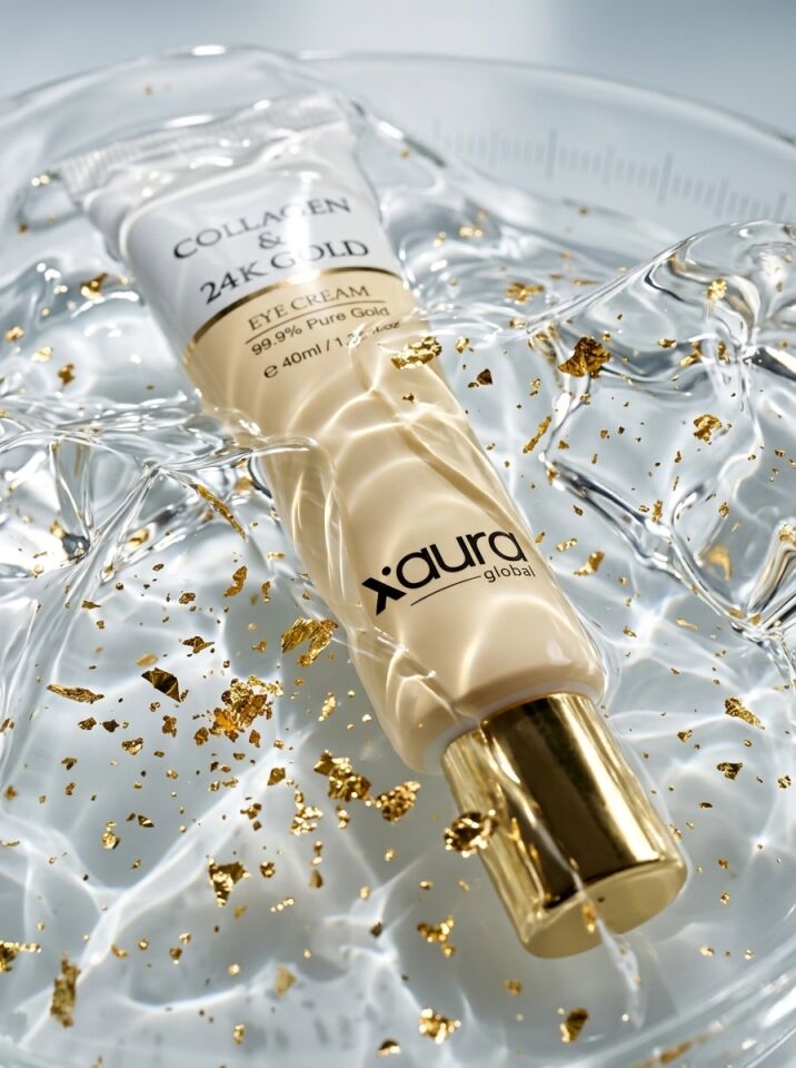 X-Aura Beauty 24K Gold & Collagen Göz Çevresi Kremi ( %99.9 Saf Altın Etkili)