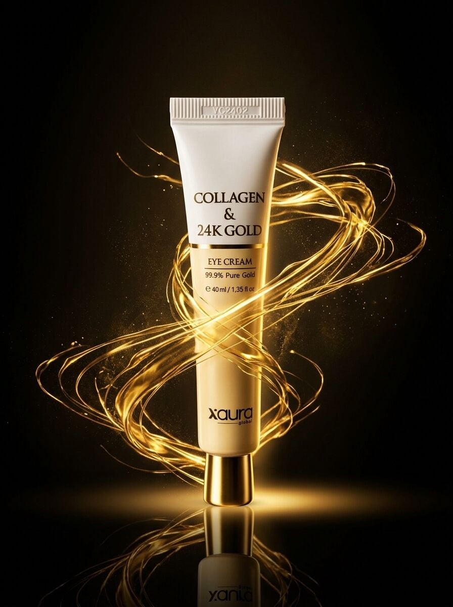 X-Aura Beauty 24K Gold & Collagen Göz Çevresi Kremi ( %99.9 Saf Altın Etkili)