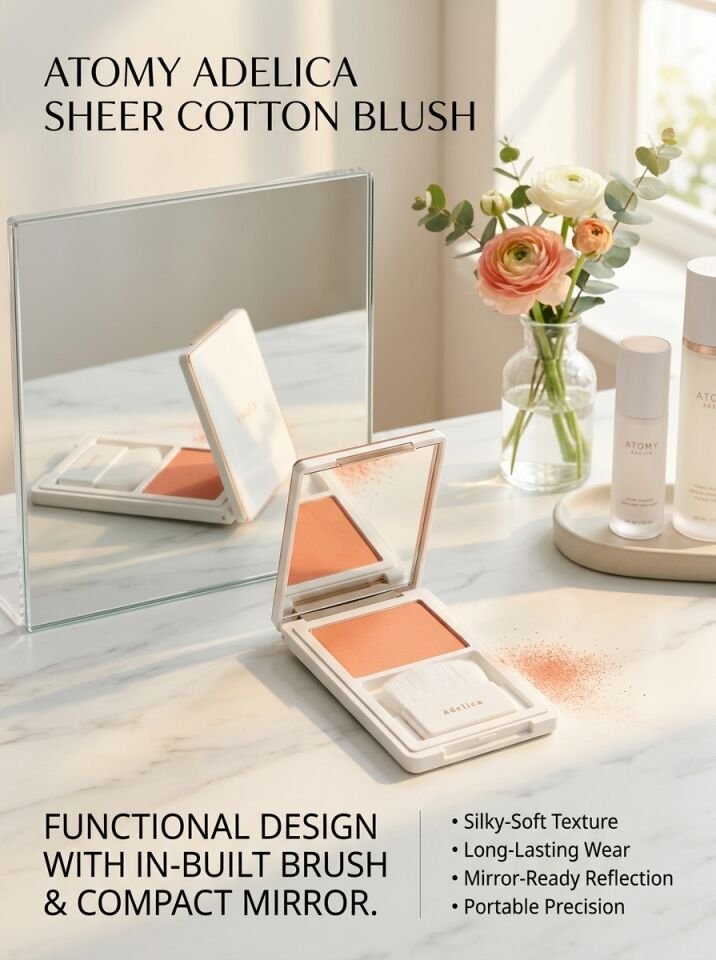 Atomy-Adelica Sheer Cotton Allık - Doğal Mat Işıltılı (Peach - Şeftali)
