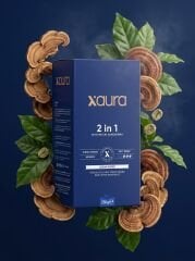 X-Aura 2 in 1 Şekersiz Hazır Kahve - Reishi Mantarlı Fonksiyonel Gurme Kahve (14 gr x 20 Adet)