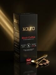 X-Aura Black Coffee - Reishi Mantarlı Sert ve Sade Hazır Kahve (3.5 gr x 30 Adet)