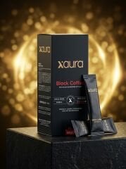 X-Aura Black Coffee - Reishi Mantarlı Sert ve Sade Hazır Kahve (3.5 gr x 30 Adet)