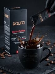 X-Aura Black Coffee - Reishi Mantarlı Sert ve Sade Hazır Kahve (3.5 gr x 30 Adet)