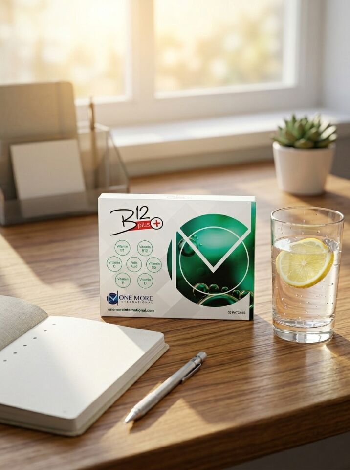 One More B12 Plus Transdermal Vitamin Bandı (B12, Folik Asit, C & D Vitamini - 32 Adet)