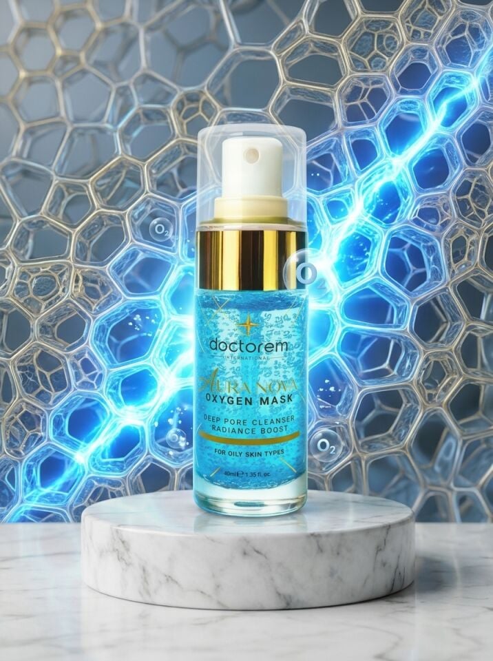 Doctorem Aura Nova Oxygen Mask - Spirulina & Kaolin Özlü Köpüren Gözenek Detoks Oksijen Maskesi (40 ml)
