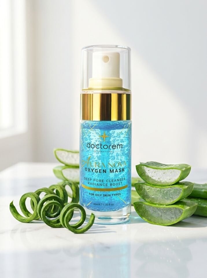 Doctorem Aura Nova Oxygen Mask - Spirulina & Kaolin Özlü Köpüren Gözenek Detoks Oksijen Maskesi (40 ml)