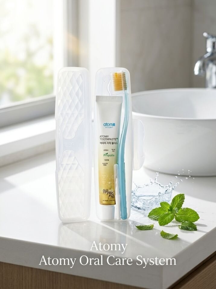 Atomy Oral Care System - Propolis Diş Macunu & Altın Tozlu Diş Fırçası Seyahat Seti