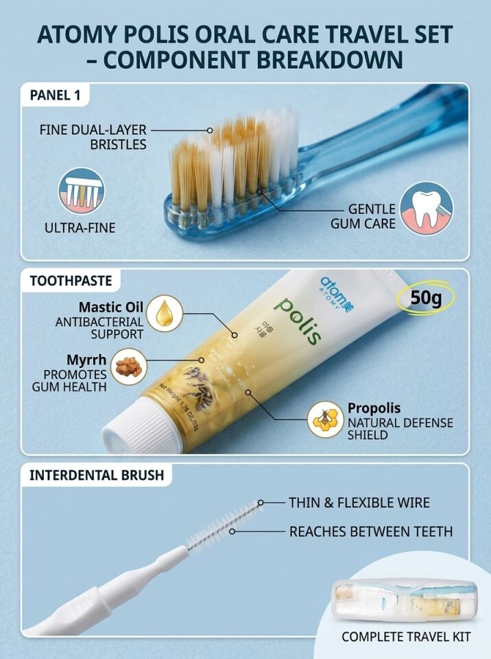 Atomy Oral Care System Ağız Bakım Seyahat Seti 4 Parça