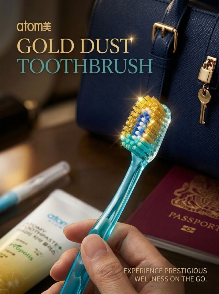 Atomy Oral Care System - Propolis Diş Macunu & Altın Tozlu Diş Fırçası Seyahat Seti