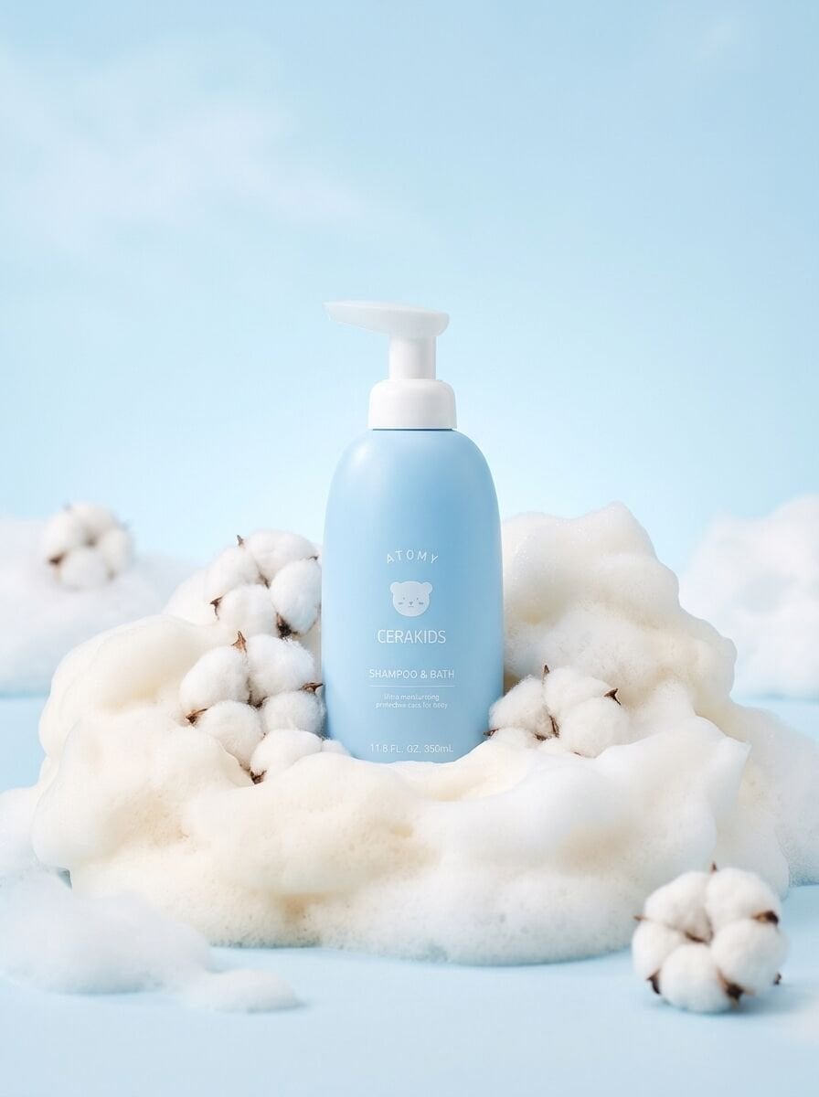 Atomy Cerakids Shampoo & Bath - Seramid Destekli Göz Yakmayan Bebek ve Çocuk Şampuanı (350 ml)
