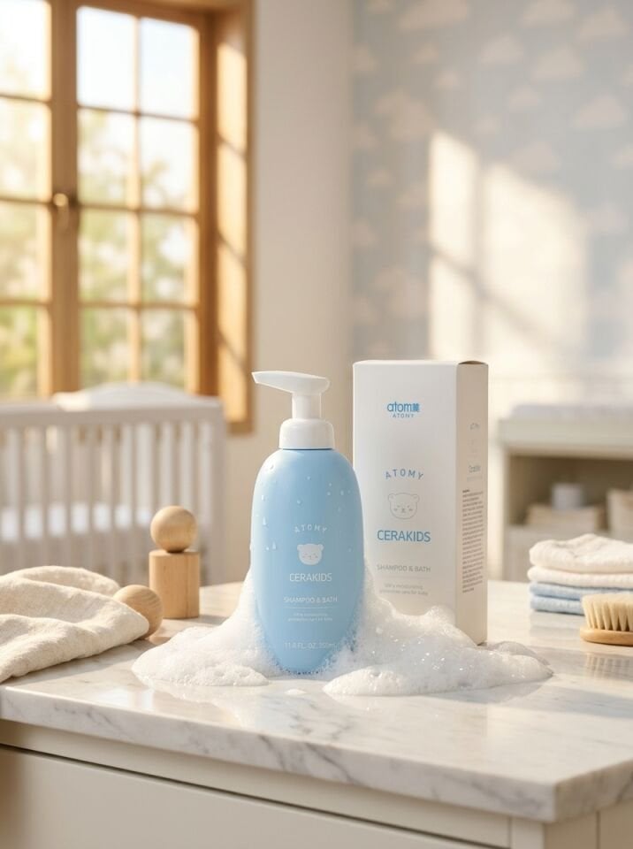 Atomy Cerakids Shampoo & Bath - Seramid Destekli Göz Yakmayan Bebek ve Çocuk Şampuanı (350 ml)