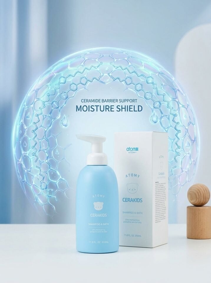 Atomy Cerakids Shampoo & Bath - Seramid Destekli Göz Yakmayan Bebek ve Çocuk Şampuanı (350 ml)