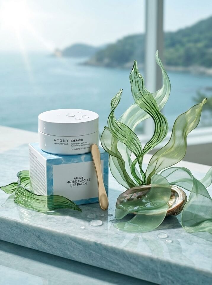 Atomy Marine Ampoule Eye Patch - Deniz Ampulü Özlü Morluk ve Kırışıklık Karşıtı Hidrojel Göz Bandı (60 Adet)