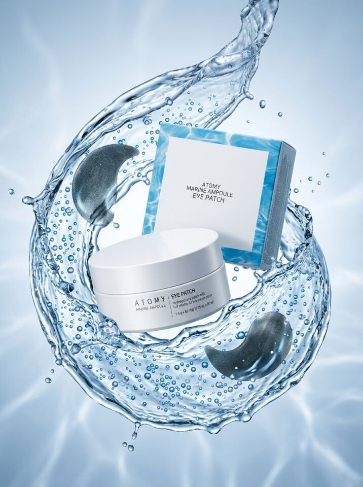 Atomy Marine Ampoule Eye Patch - Deniz Ampulü Özlü Morluk ve Kırışıklık Karşıtı Hidrojel Göz Bandı (60 Adet)