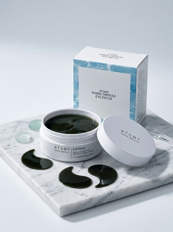 Atomy Marine Ampoule Eye Patch - Deniz Ampulü Özlü Morluk ve Kırışıklık Karşıtı Hidrojel Göz Bandı (60 Adet)