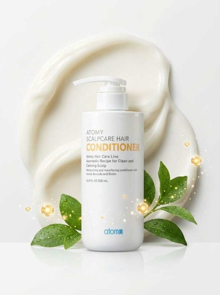 Atomy Scalpcare Hair Conditioner - Biotin ve Avokado Özlü Saç Derisi Sakinleştirici Yapılandırıcı Saç Kremi (500 ml)