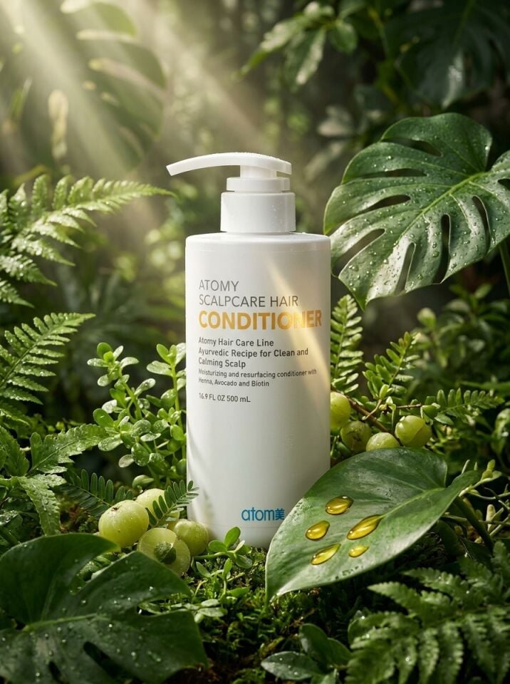 Atomy Scalpcare Hair Conditioner - Biotin ve Avokado Özlü Saç Derisi Sakinleştirici Yapılandırıcı Saç Kremi (500 ml)
