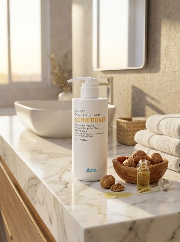 Atomy Scalpcare Hair Conditioner - Biotin ve Avokado Özlü Saç Derisi Sakinleştirici Yapılandırıcı Saç Kremi (500 ml)
