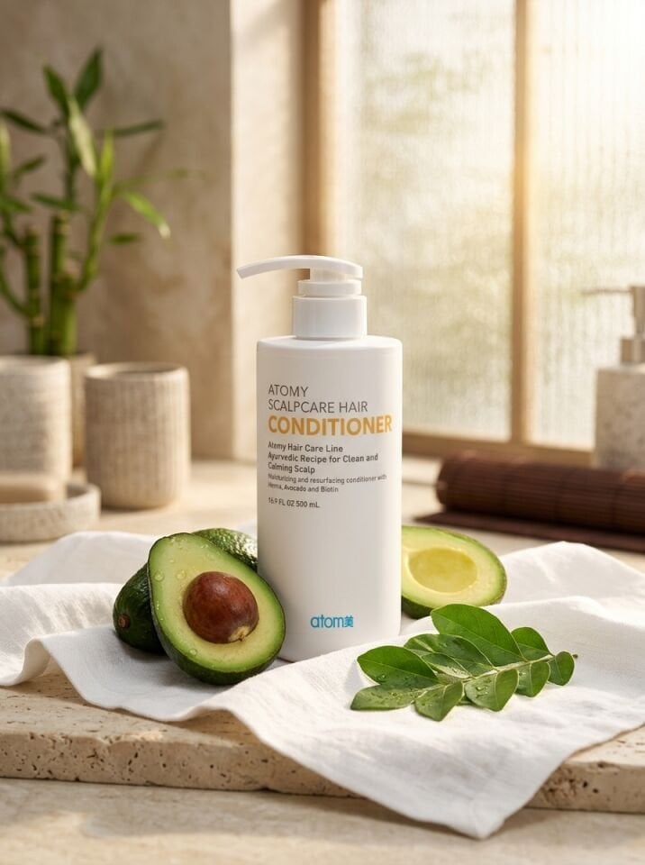 Atomy Scalpcare Hair Conditioner - Biotin ve Avokado Özlü Saç Derisi Sakinleştirici Yapılandırıcı Saç Kremi (500 ml)