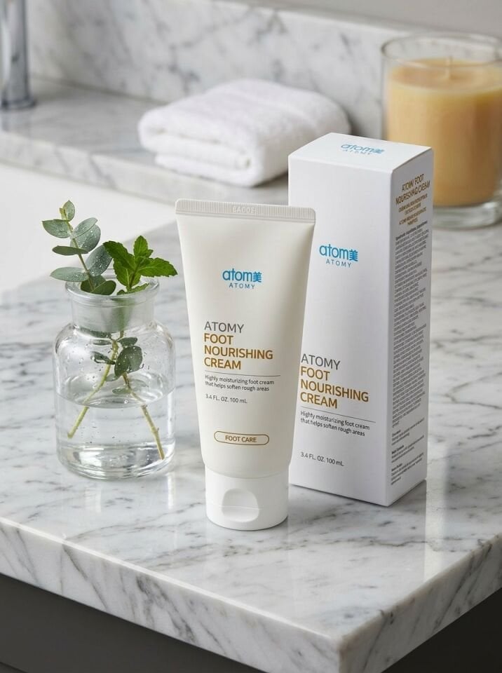 Atomy Foot Nourishing Cream - Üre ve Seramid Destekli Topuk Çatlağı ve Sertleşmiş Deri Karşıtı Ayak Bakım Kremi (100 ml)