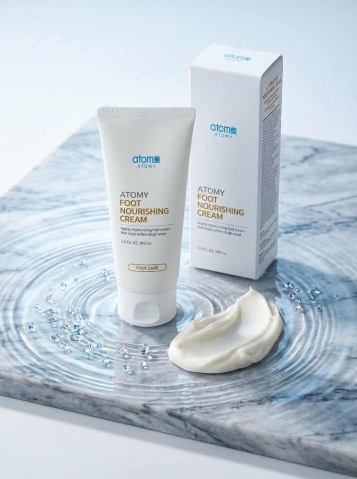 Atomy Foot Nourishing Cream - Üre ve Seramid Destekli Topuk Çatlağı ve Sertleşmiş Deri Karşıtı Ayak Bakım Kremi (100 ml)