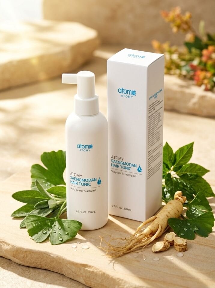 Atomy Saengmodan Hair Tonic - Dökülme Karşıtı ve Yeni Saç Oluşumu Destekleyici Bitkisel Saç Toniği (200 ml)