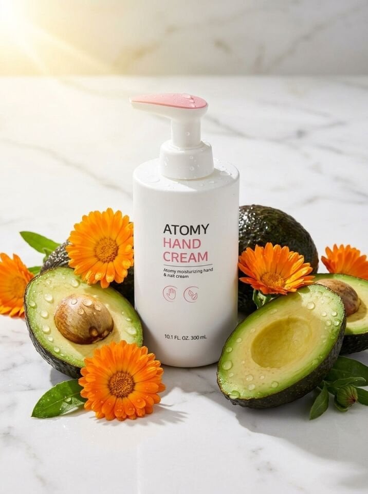 Atomy Hand Cream - Avokado ve Aynısefa Özlü Yoğun Nemlendirici Dev Boy El ve Tırnak Bakım Kremi (300 ml)