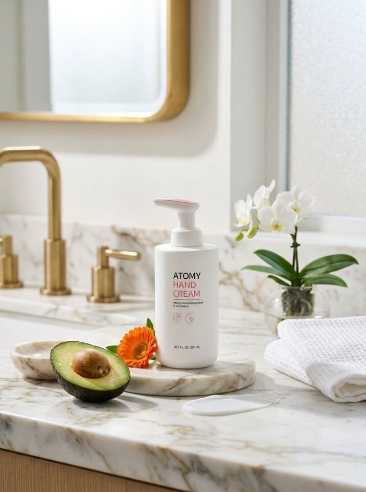 Atomy Hand Cream - Avokado ve Aynısefa Özlü Yoğun Nemlendirici Dev Boy El ve Tırnak Bakım Kremi (300 ml)