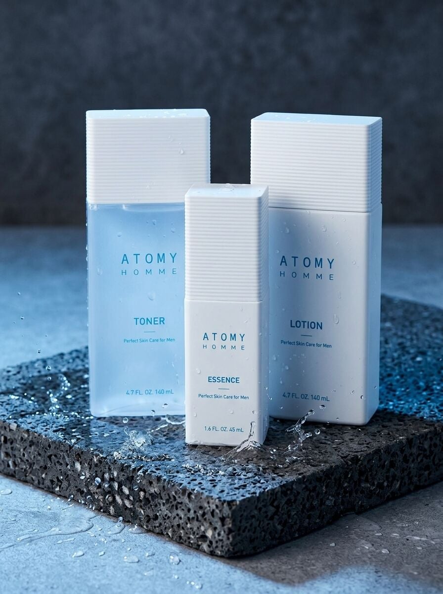 Atomy Homme 3’lü Erkek Cilt Bakım Seti Toner Esans Losyon