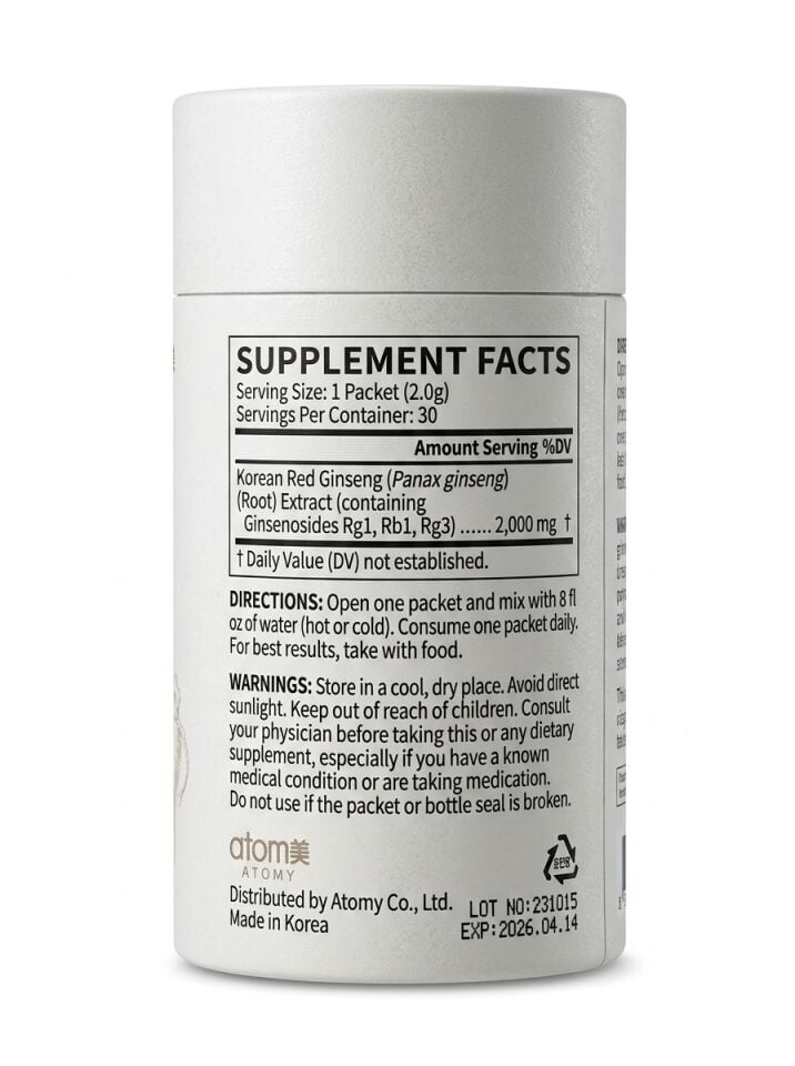 Atomy Hongsamdan Kore Kırmızı Ginseng Granül 60 Saşe