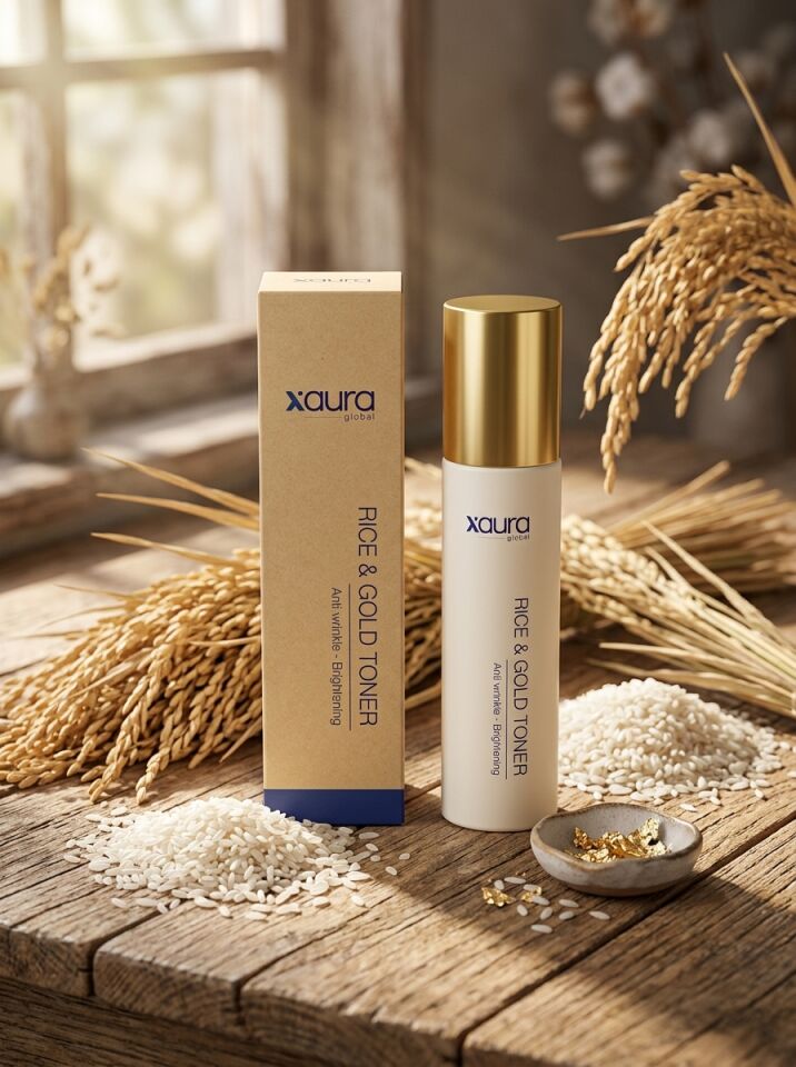 XAura Rice & Gold Toner Pirinç Özü ve 24K Altın Parçacıklı Aydınlatıcı Yüz Toniği 150 ml