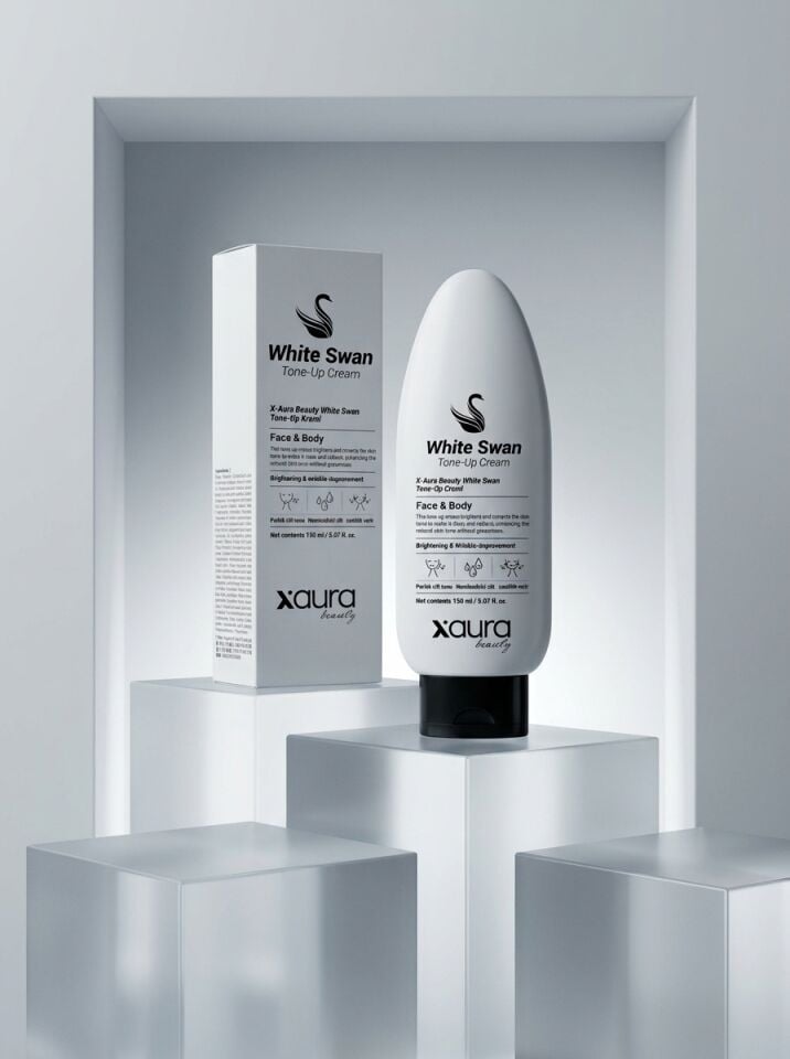 Xaura Beauty White Swan Tone-Up Kremi 150 ml – Yüz & Vücut İçin Anında Beyazlatıcı, Ton Eşitleyici ve Kırışıklık Karşıtı Bakım Kremi